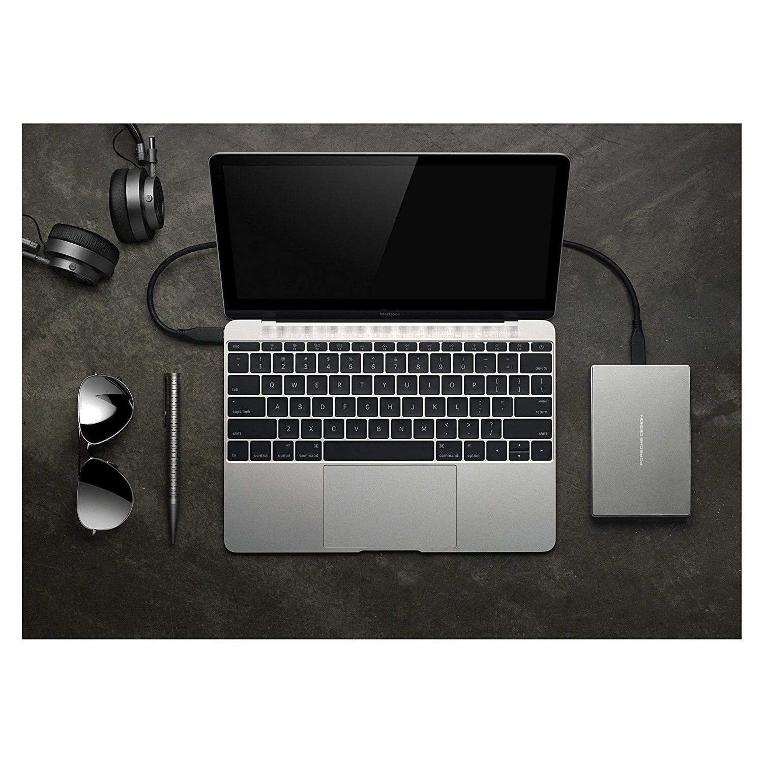 LACIE Porsche Design Mobile Drive Festplatte, 2 TB HDD, 2,5 Zoll, extern, Silber