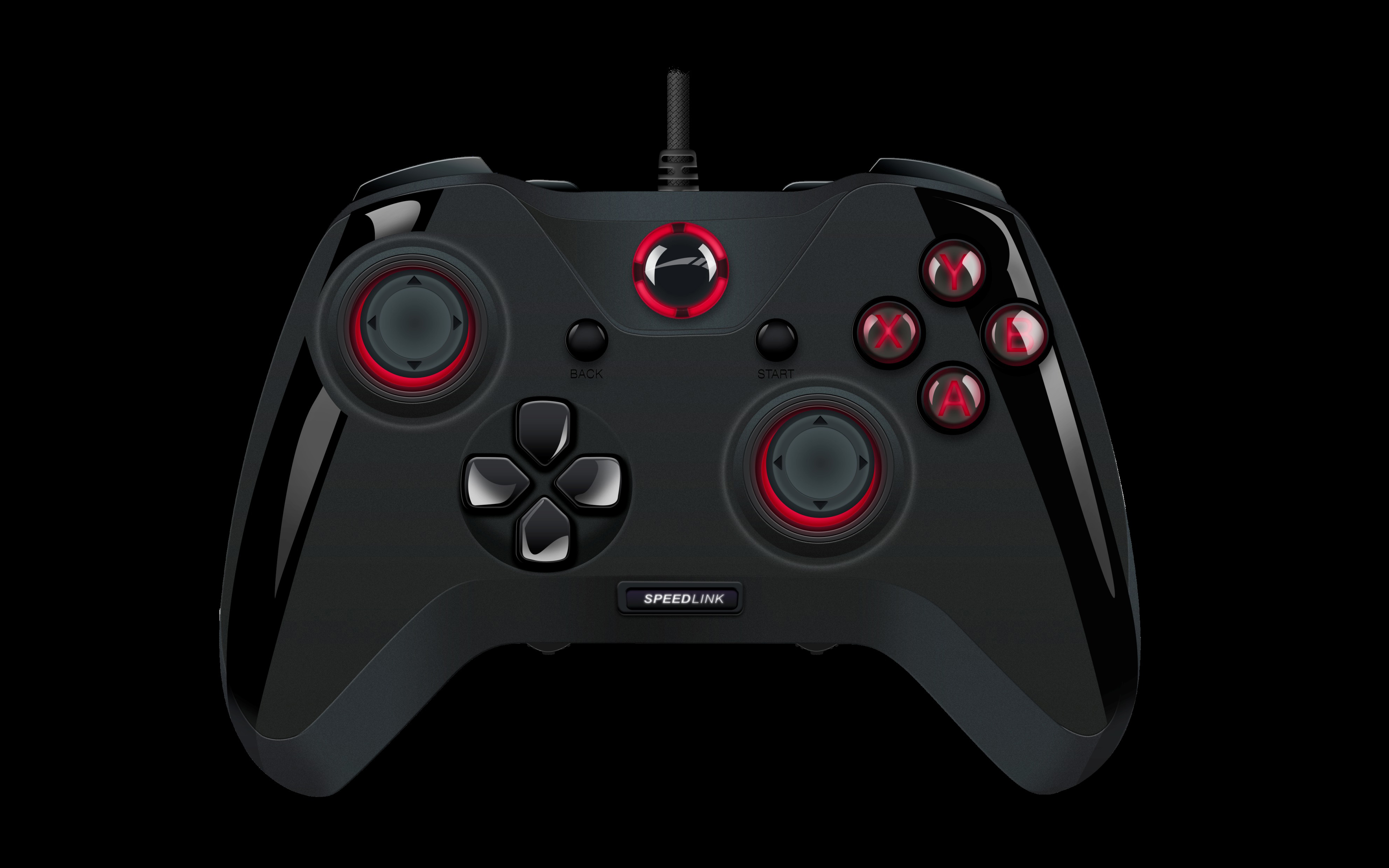 SPEEDLINK Speedlink QUINOX - Pro USB Gamepad, schwarz Gamepad Schwarz für PC