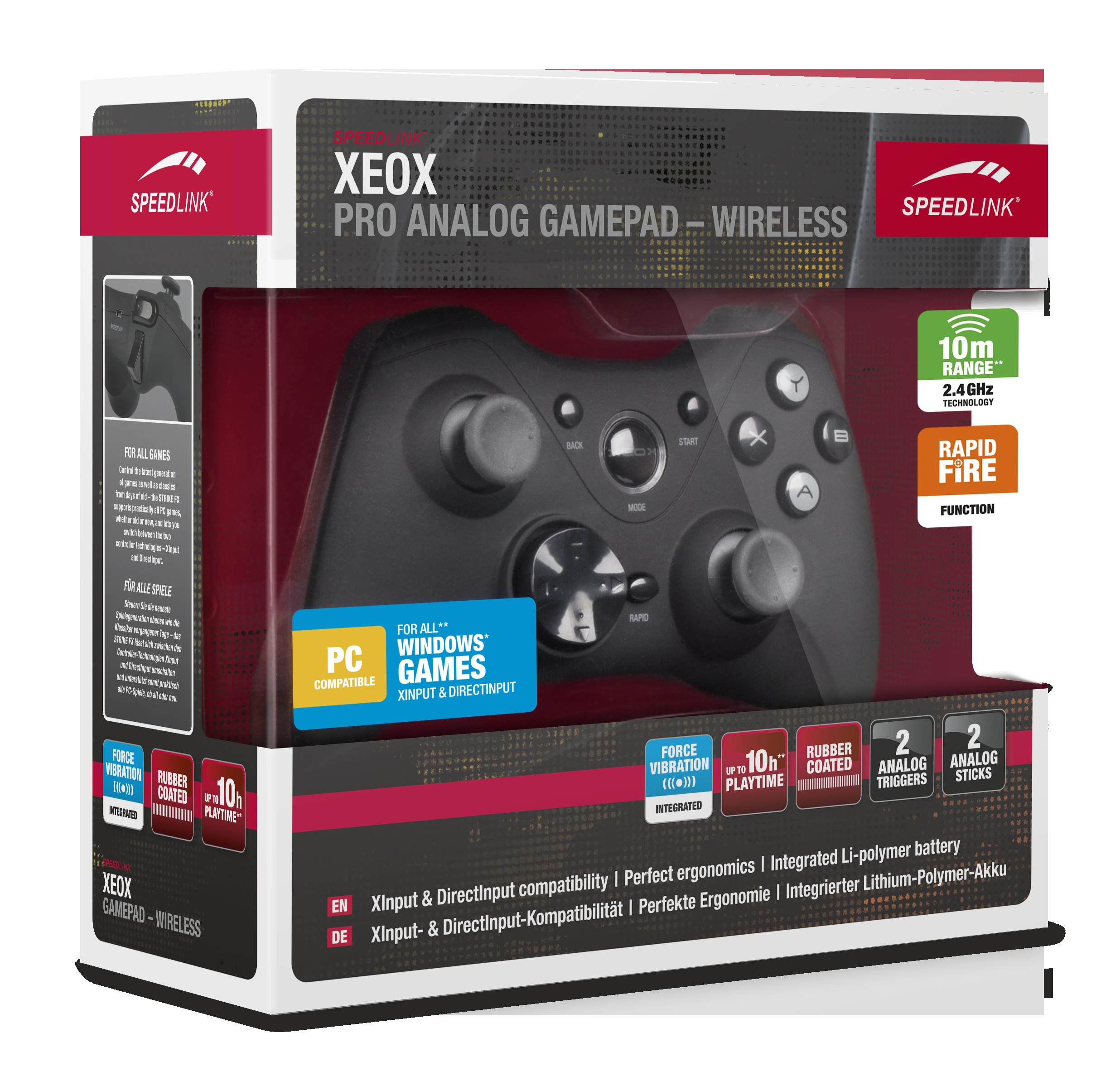 SPEEDLINK Gamepad Xeox Pro, kabellos, schwarz (SL-6566-BK-01)