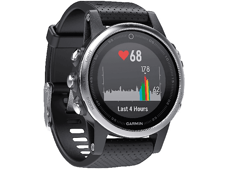Smartwatch Garmin 5s negro reloj deportivo fenix plata gps bluetooth 42 mm multideporte con y medidor frecuencia cardiaca lente cristal bisel acero 0100168502 165
