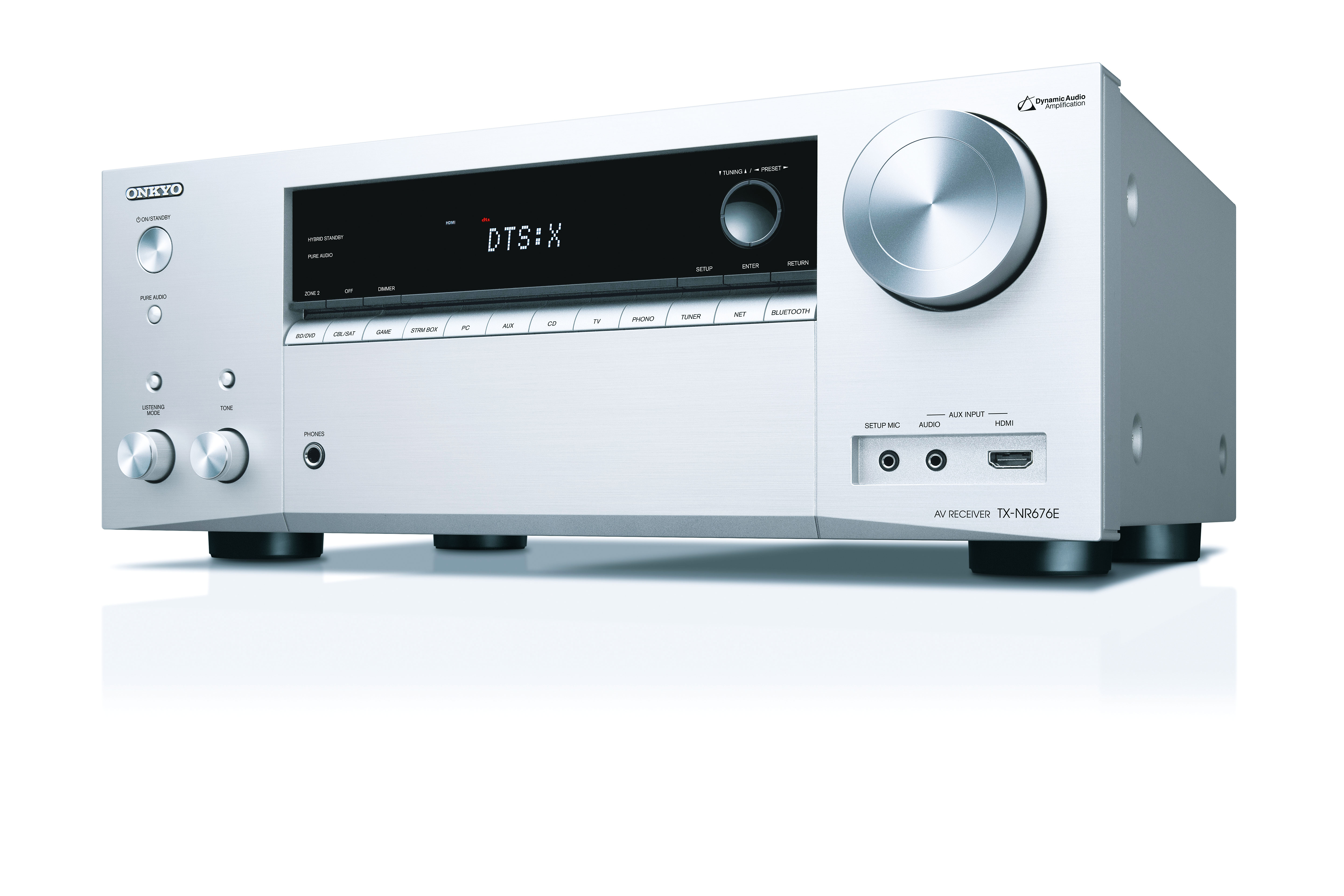 ONKYO TX-NR676E AV-Receiver (7.2 Kanäle, Silber)