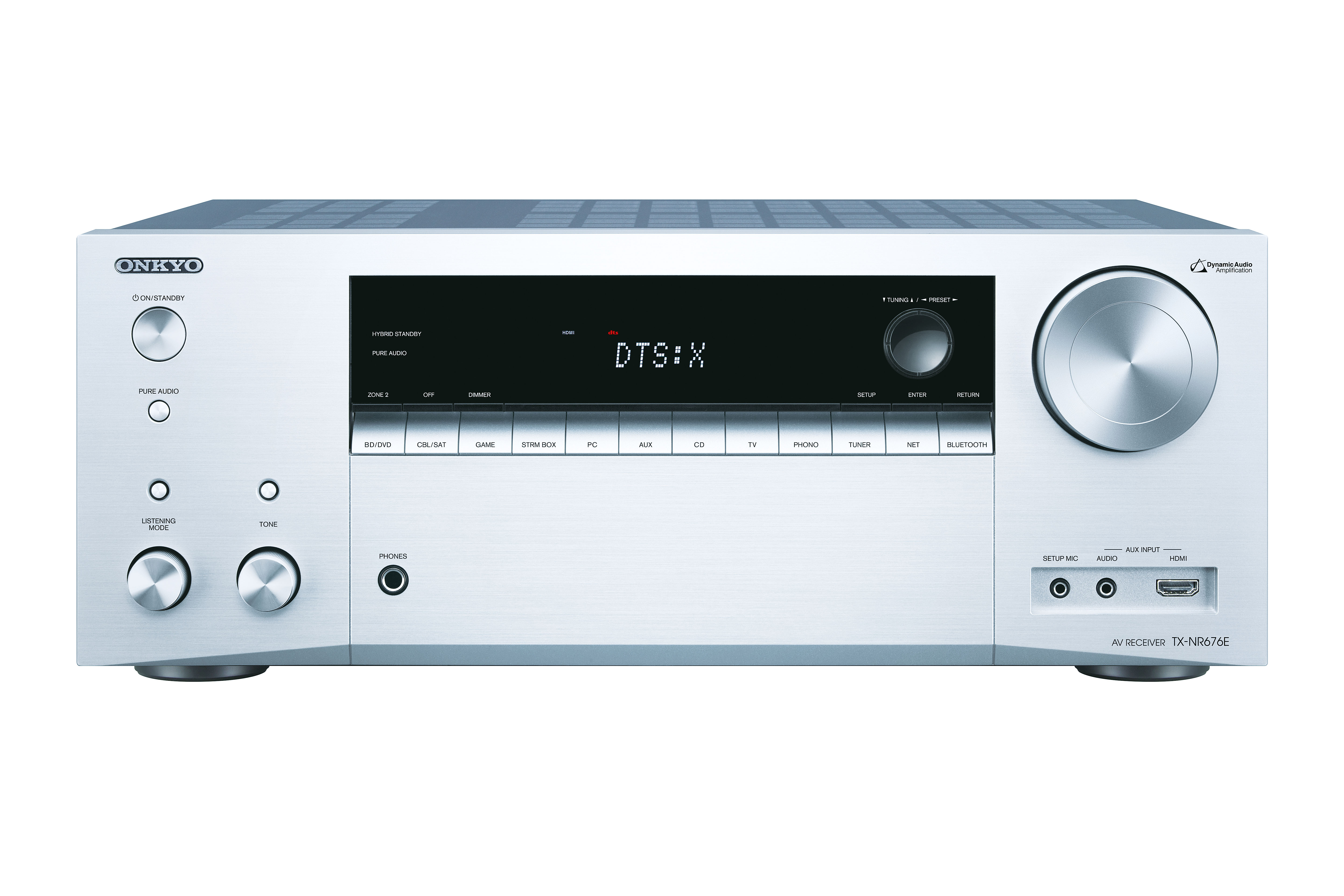 ONKYO TX-NR676E AV-Receiver (7.2 Kanäle, Silber)