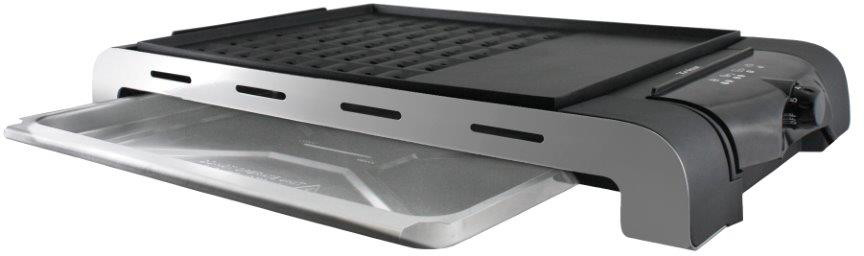 TRISA Tisch-Grill BBQ 7588-47 Elektrogrill, Schwarz, Silber (1400 Watt)
