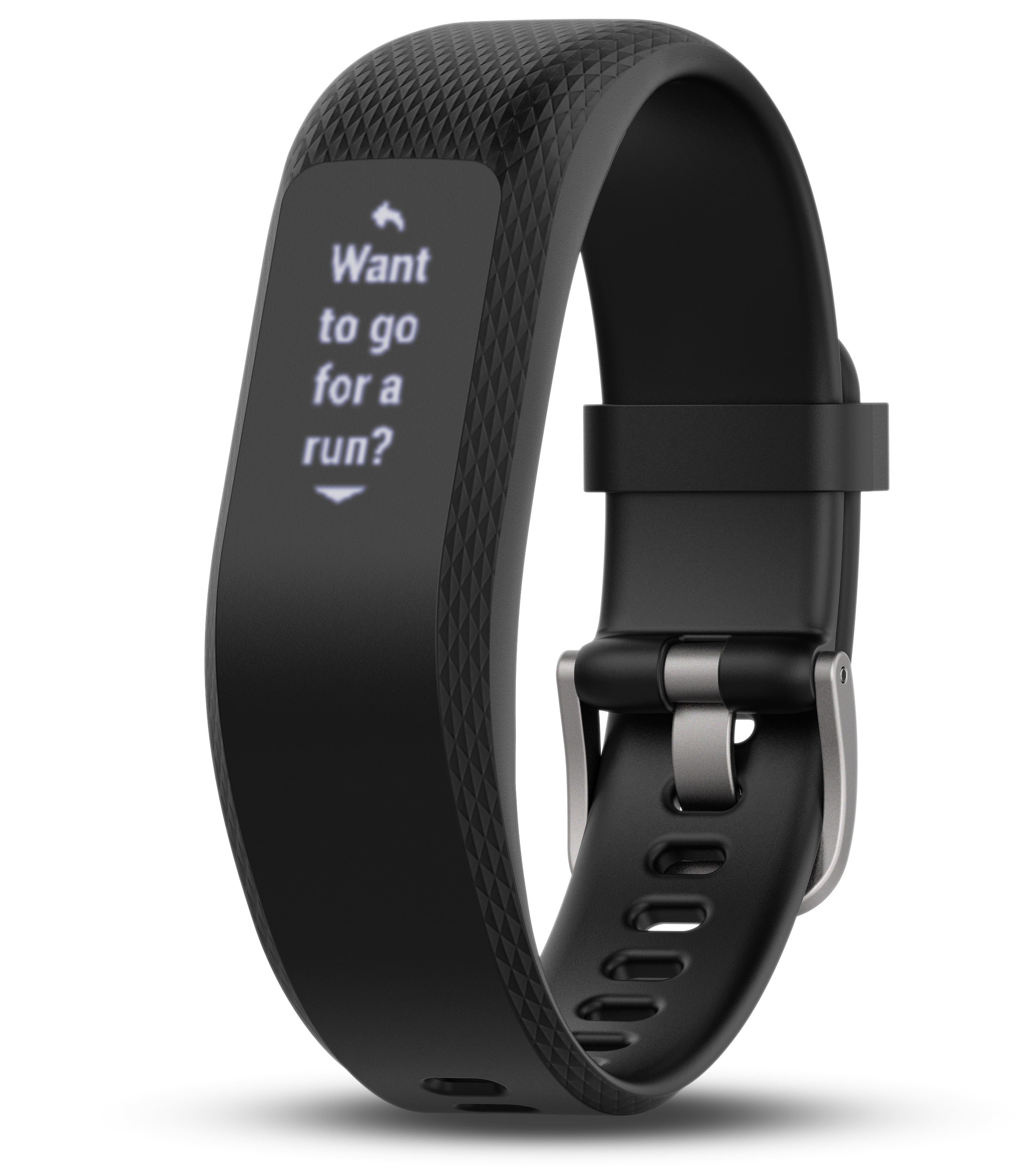 GARMIN vivosmart 3 L Fitnesstracker Silikon, mit Metallverschluß, 148-215 mm, Schwarz
