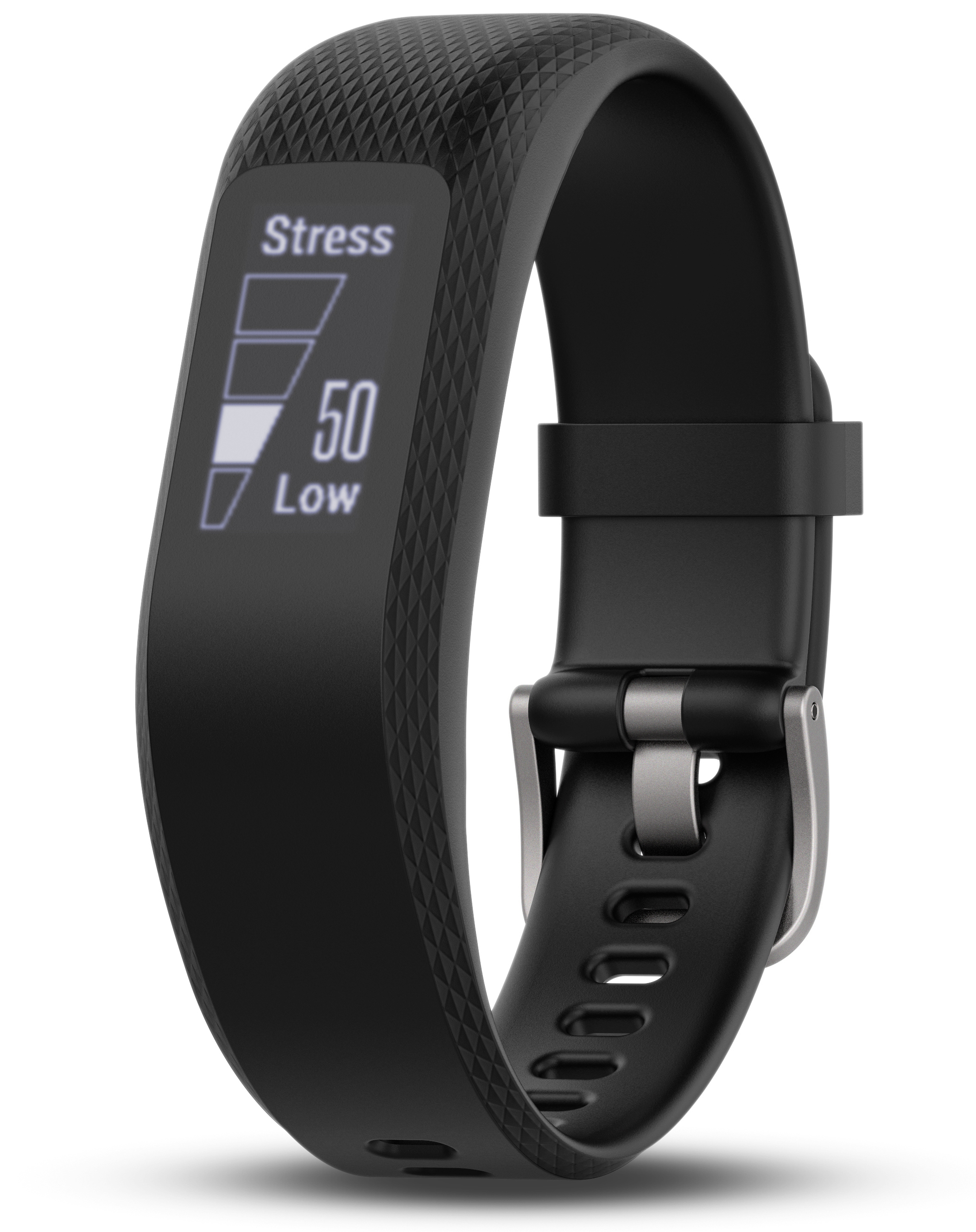 GARMIN vivosmart 3 L Fitnesstracker Silikon, mit Metallverschluß, 148-215 mm, Schwarz