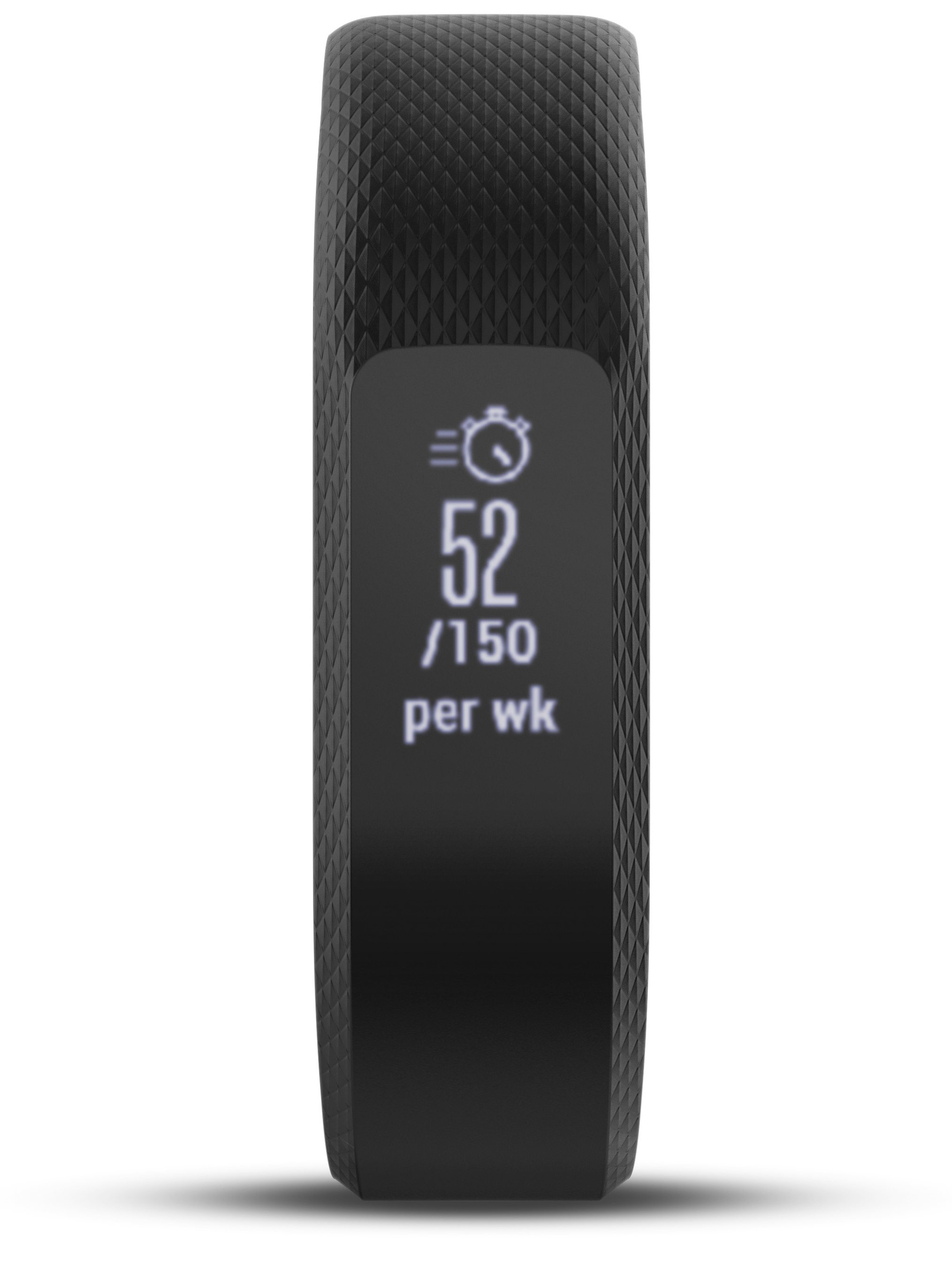 GARMIN vivosmart 3 L Fitnesstracker Silikon, mit Metallverschluß, 148-215 mm, Schwarz