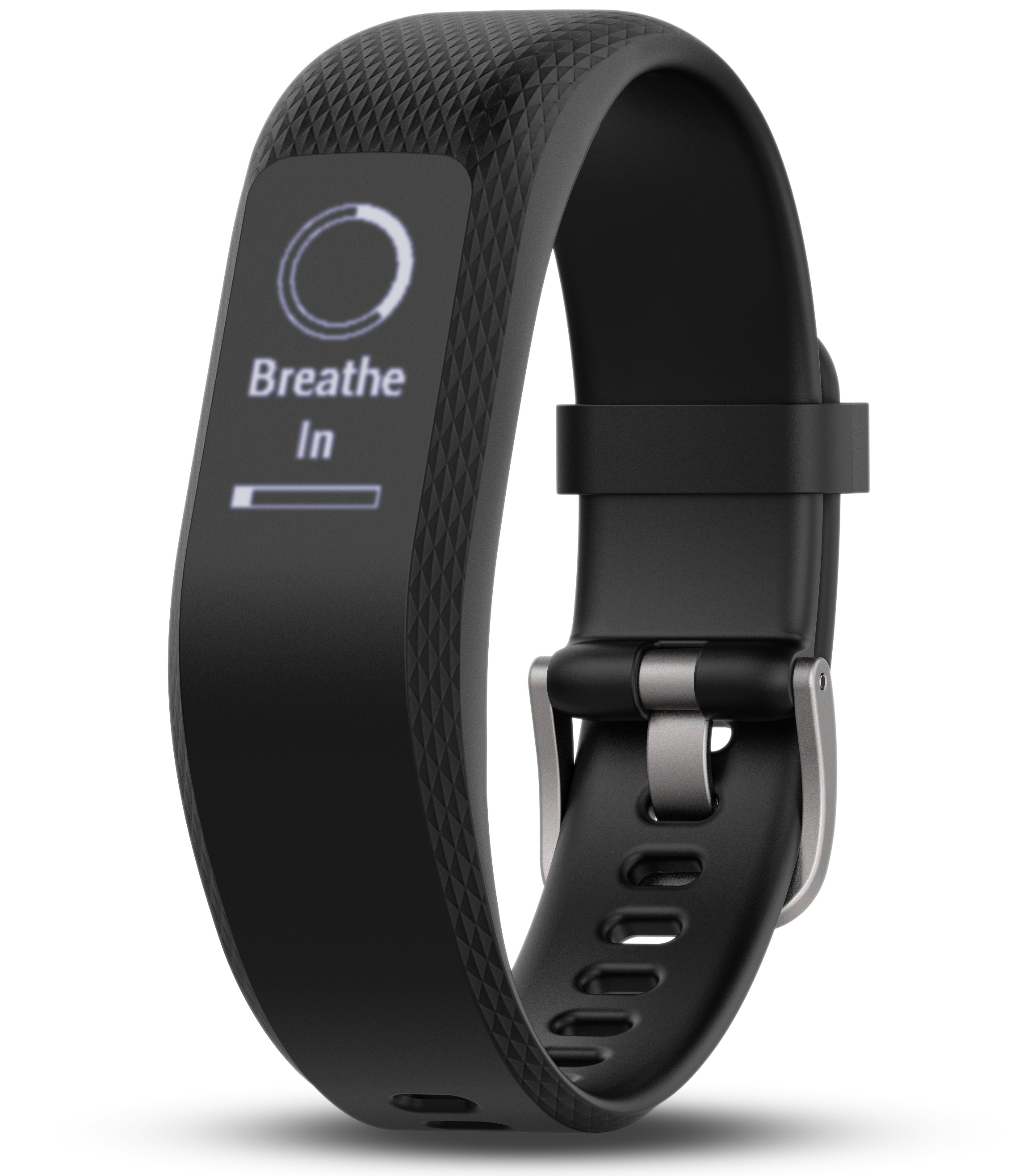 GARMIN vivosmart 3 L Fitnesstracker Silikon, mit Metallverschluß, 148-215 mm, Schwarz