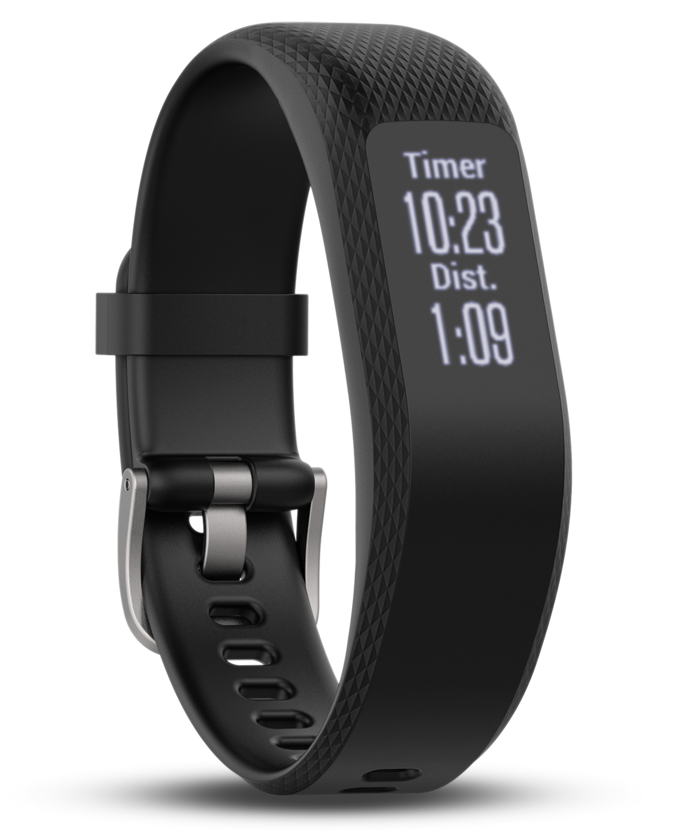 GARMIN vivosmart 3 L Fitnesstracker Silikon, mit Metallverschluß, 148-215 mm, Schwarz