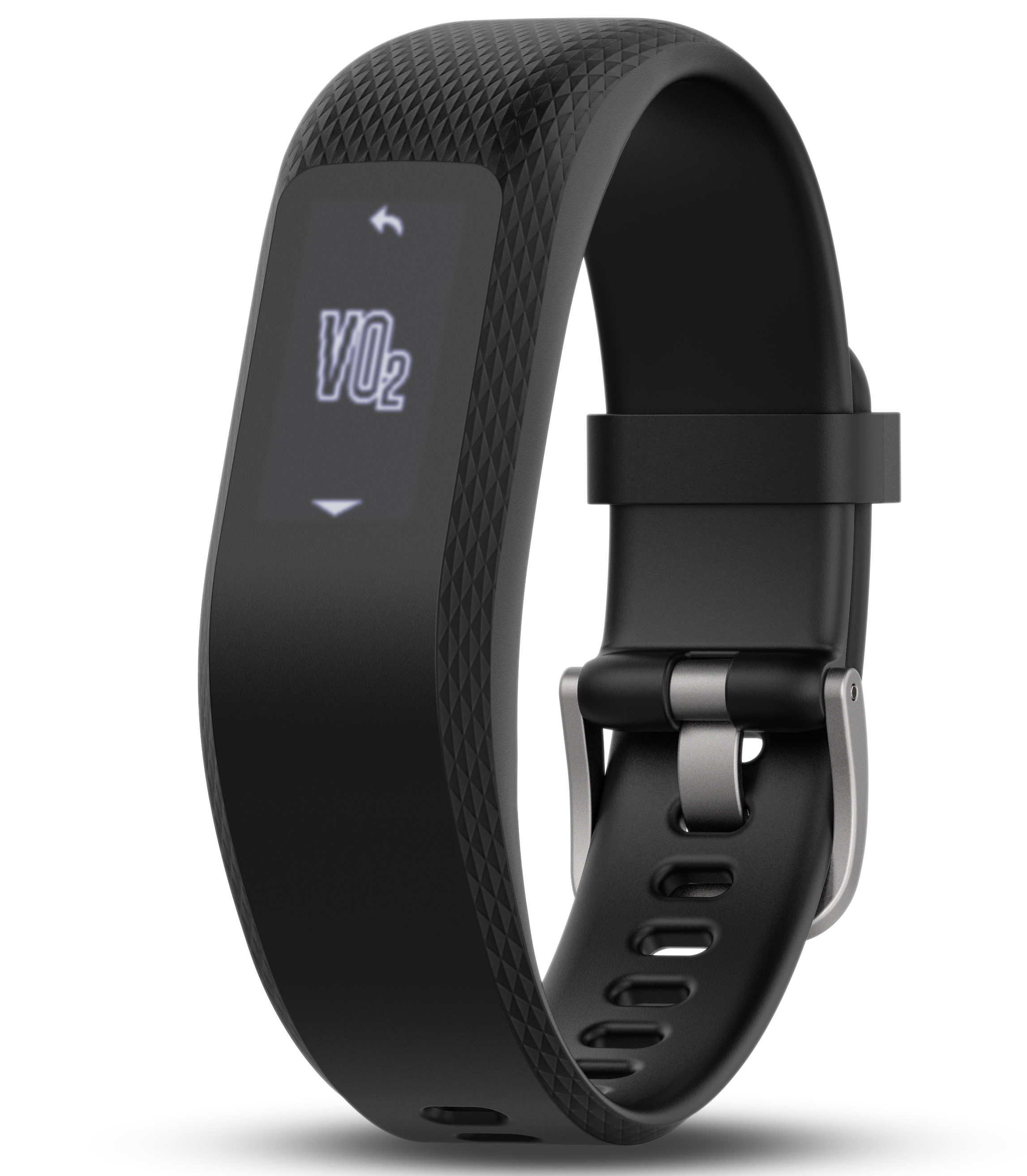 GARMIN vivosmart 3 L Fitnesstracker Silikon, mit Metallverschluß, 148-215 mm, Schwarz