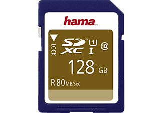 HAMA 124137 Cl 10 - SDXC-Schede di memoria  (128 GB, 80 MB/s, Blu)