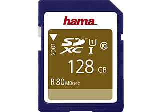 HAMA 124137 Cl 10 - SDXC-Speicherkarte (128 GB, 80 MB/s, Blau)