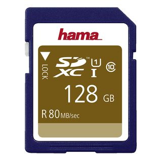 HAMA 124137 Cl 10 - SDXC-Schede di memoria  (128 GB, 80 MB/s, Blu)