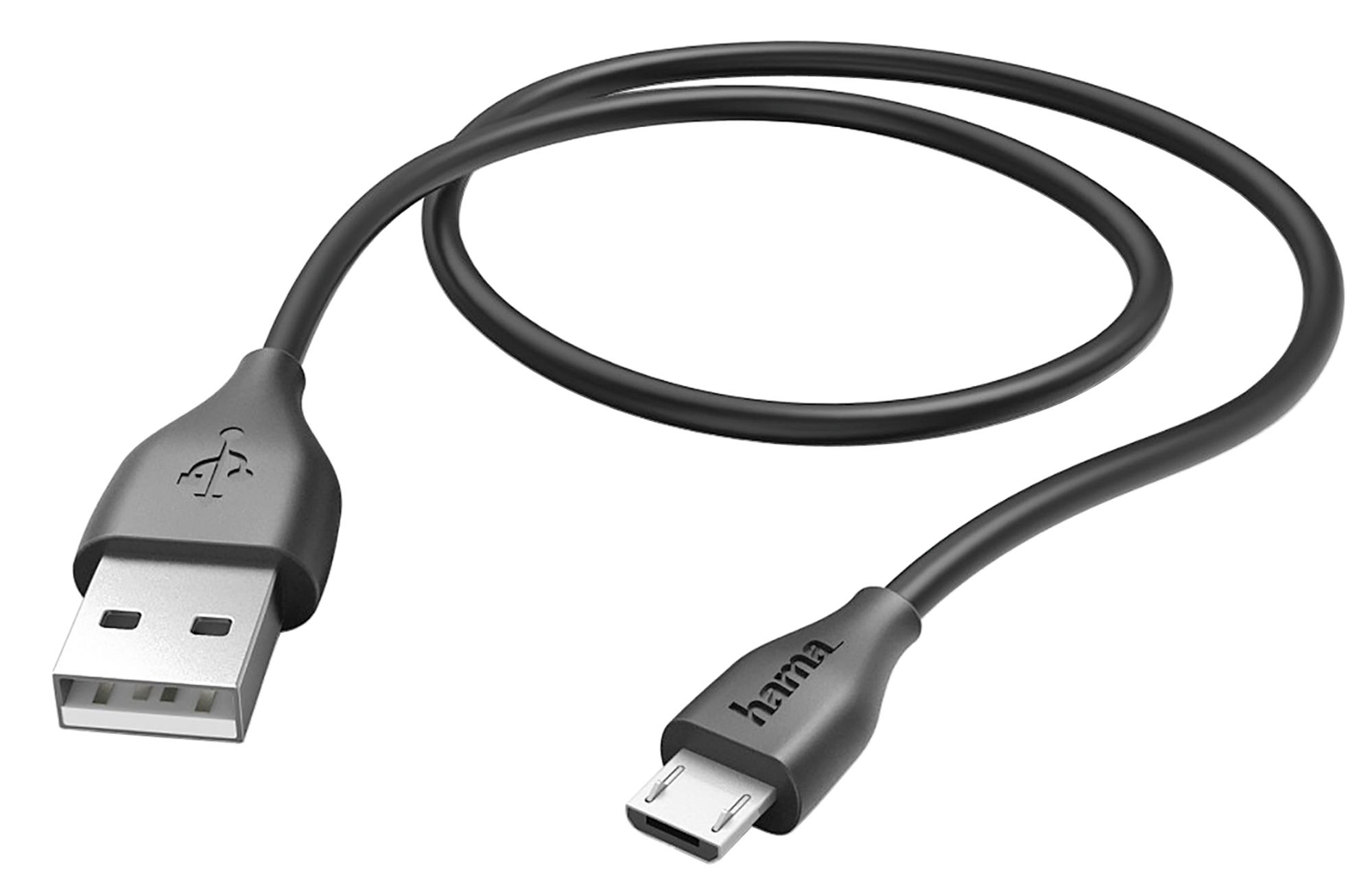 Kabel HAMA do ładowania i synchronizacji, mikro USB, 1,4 m, czarny