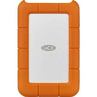 LACIE RUGGED 1TB USB-C SILVER/ORANGE - Festplatte (HDD, 1 TB, Silber/Orange)