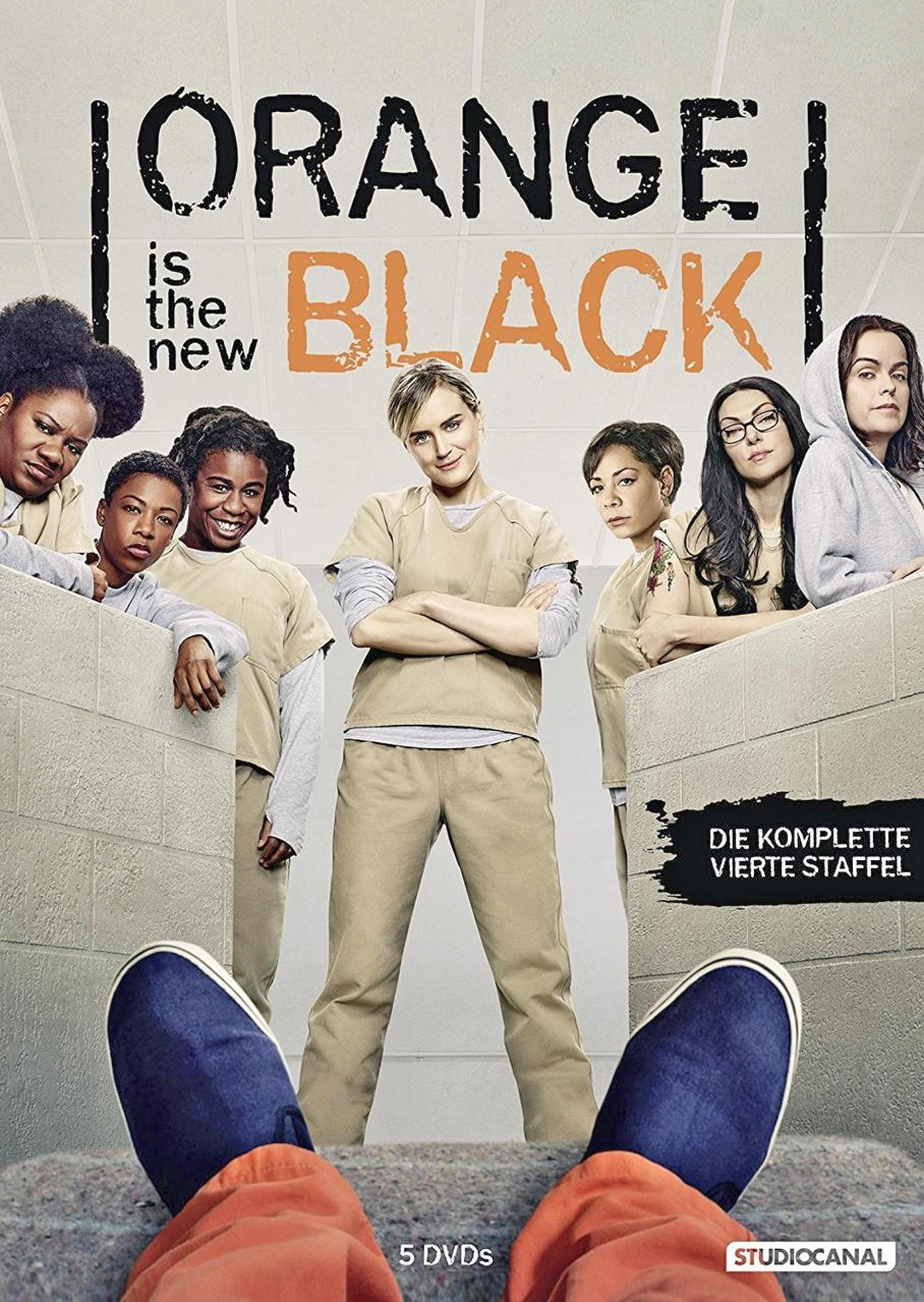 Orange is the New Black DVD-Cover: Darstellerinnen in Gefängnisuniformen.