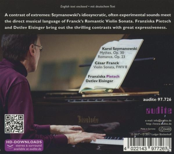 Franziska Pietsch, Detlev Eisinger - Works For Violin & Piano  - (CD)