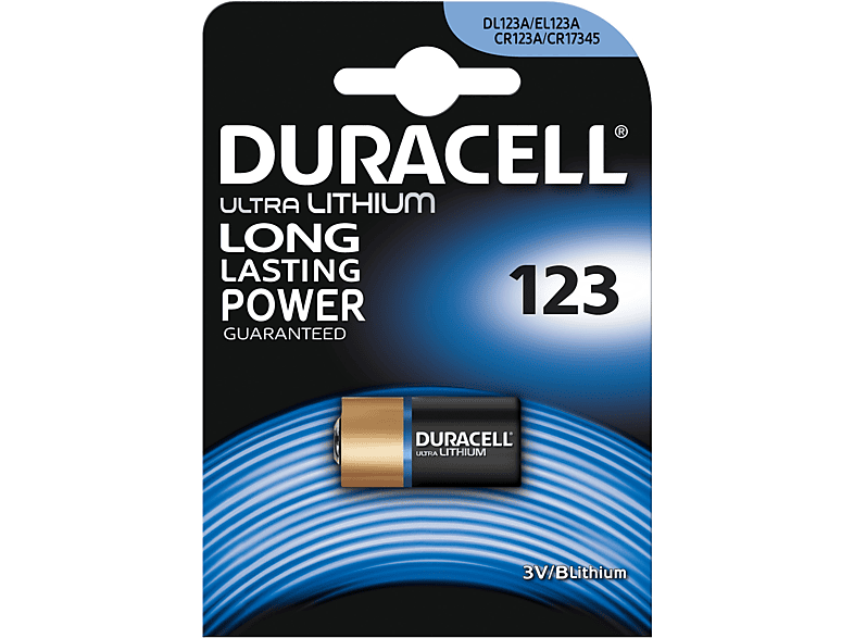 Duracell DL123A/CR123A Ultra Lithium 123 Fotobatterie, Einzelpackung