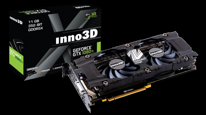 INNO3D GeForce® GTX 1080Ti Twin X2 11GB (N108T-1SDN-Q6MN) (NVIDIA, Grafikkarte)