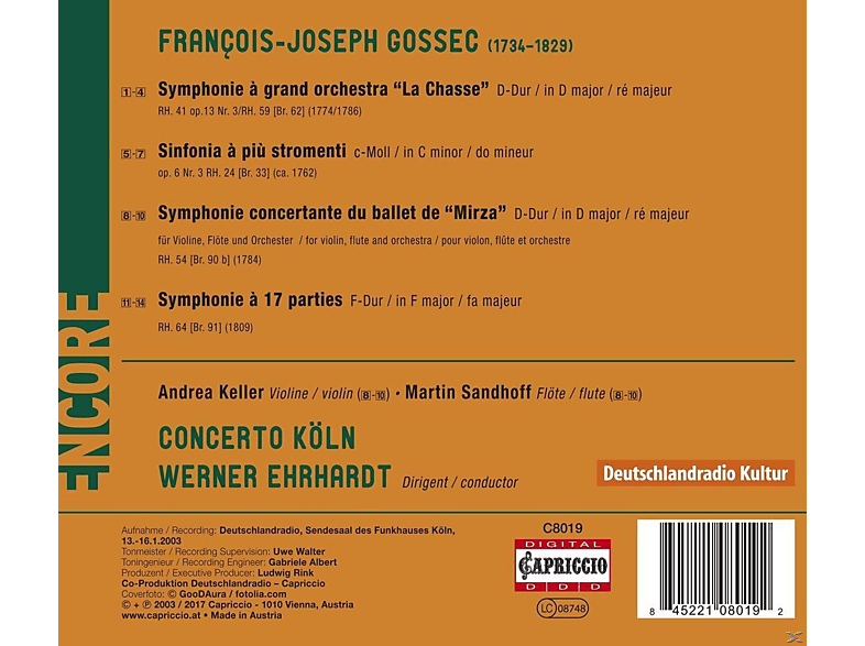 Thumbnail - Werner/concerto Köln Erhardt - Sinfonien (CD)