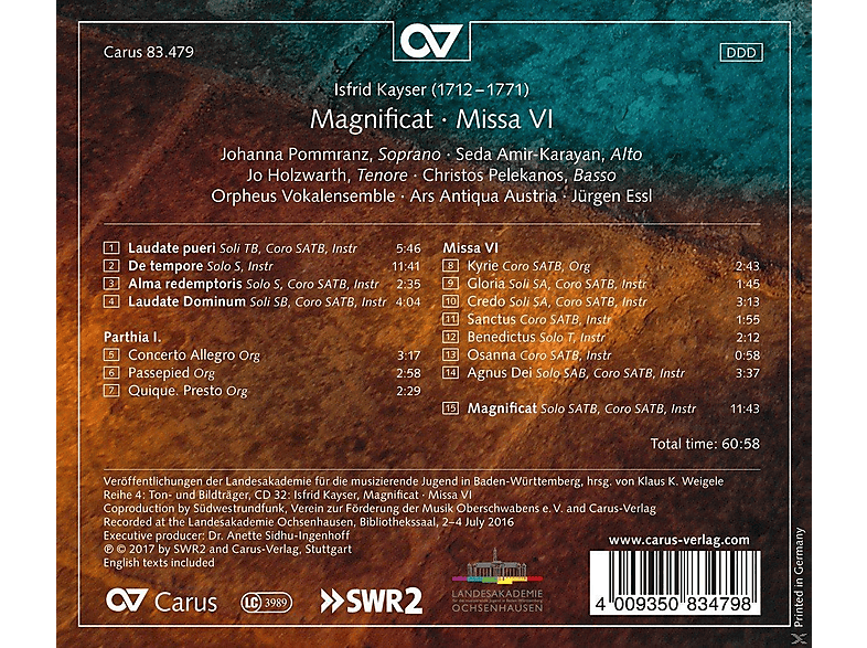 Thumbnail - VARIOUS, Ars Antiqua Austria, Orpheus Vokalensemble - Magnificat/Missa VI (CD)