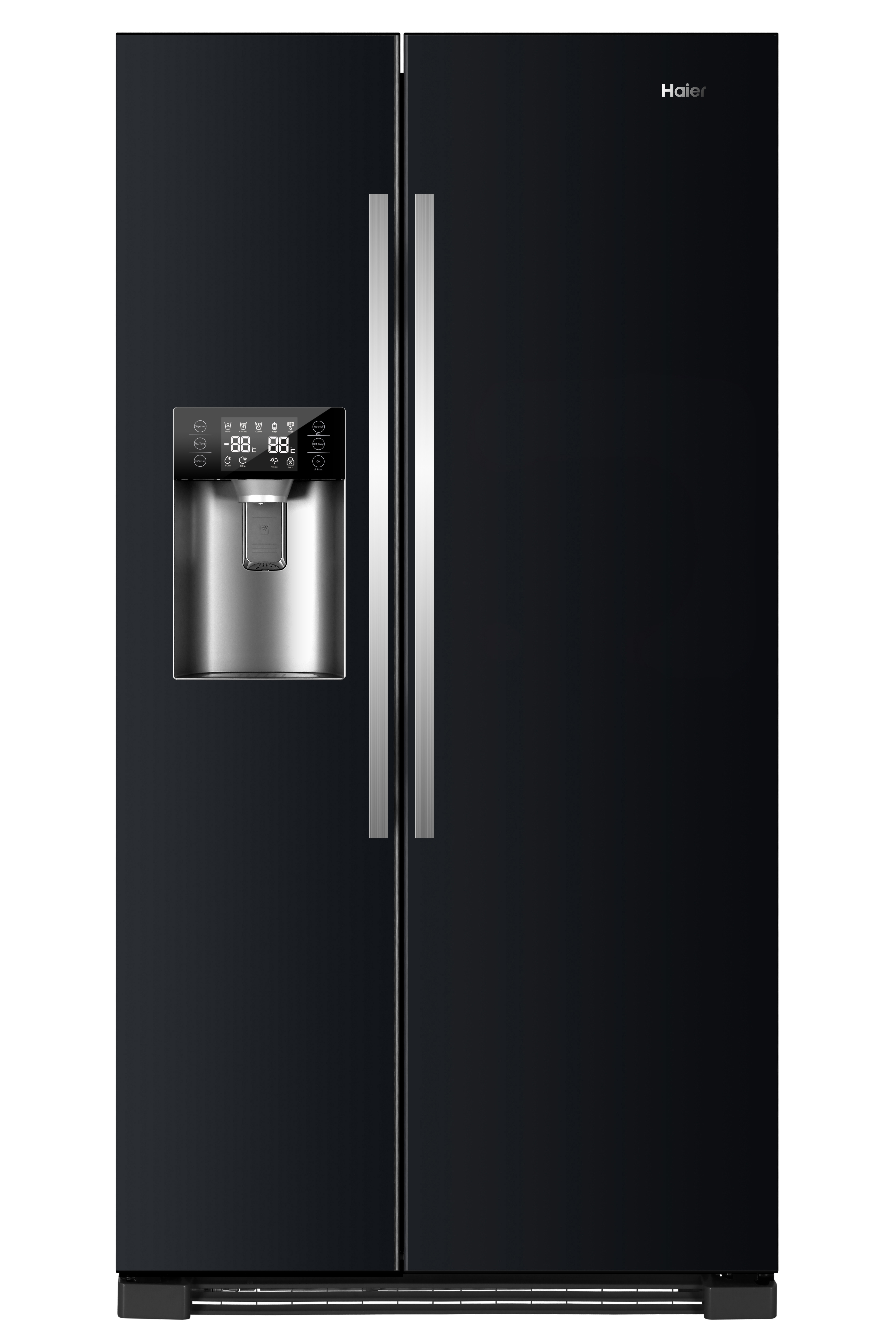 HAIER Side by Side HRF-630IB7 Side-by-Side (567 l, F, 1790 mm hoch, No Frost (verminderte Eisbildung), Schwarz)