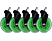 L33T 3 tums gummihjul till Gamingstol 5-pack - Grön