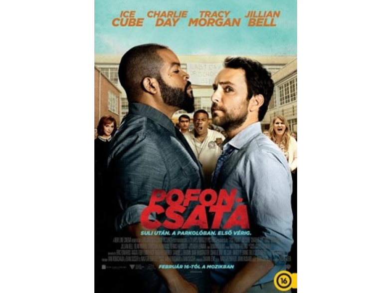 Filmplakát: Két férfi néz egymással szembe, a háttérben tömeg. Sötét háttér.