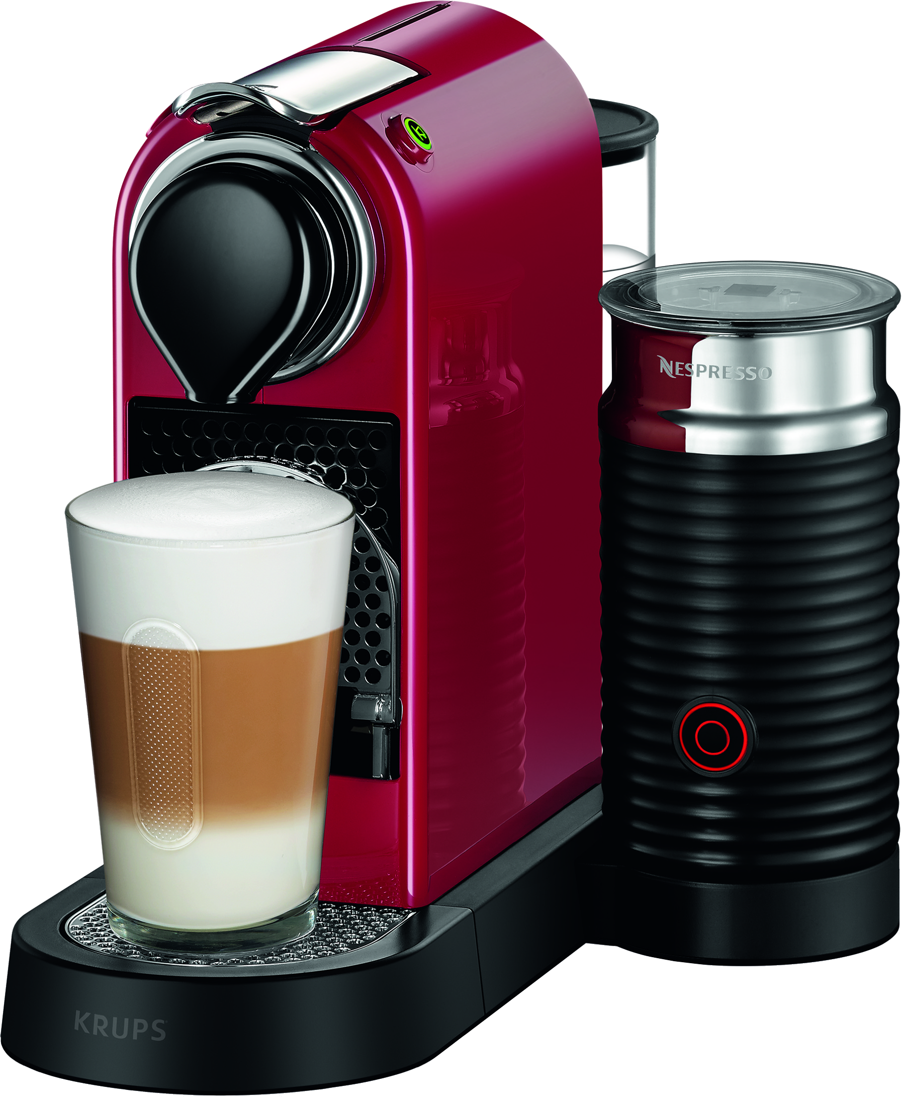 KRUPS Nespresso Kaffeemaschine CitiZ & Milk XN 7605 Cherry Red Nespresso-Kaffeemaschine Rot