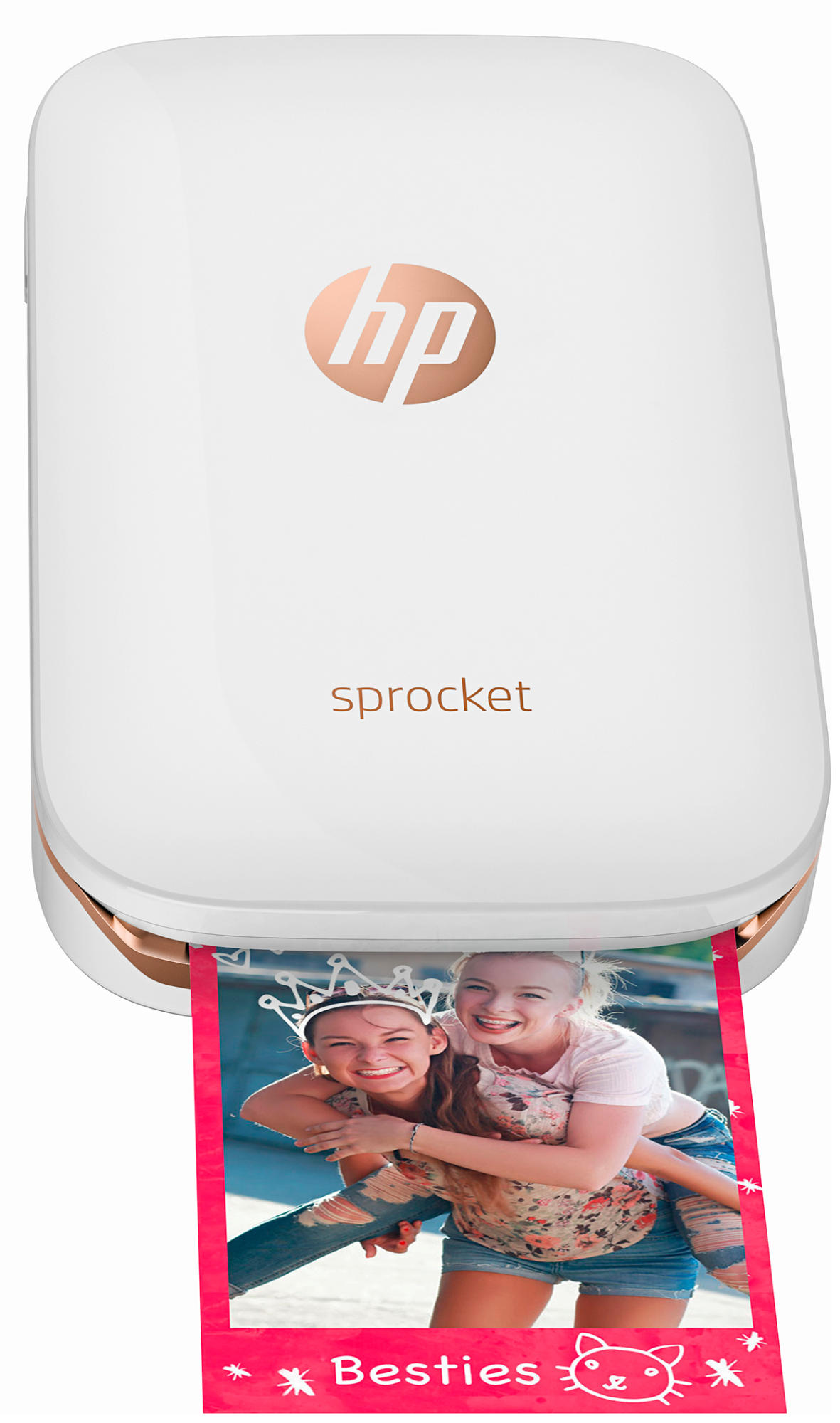 Impresora - HP Sprocket, con tecnología Bluetooth, Impresión sin tinta, Blanca