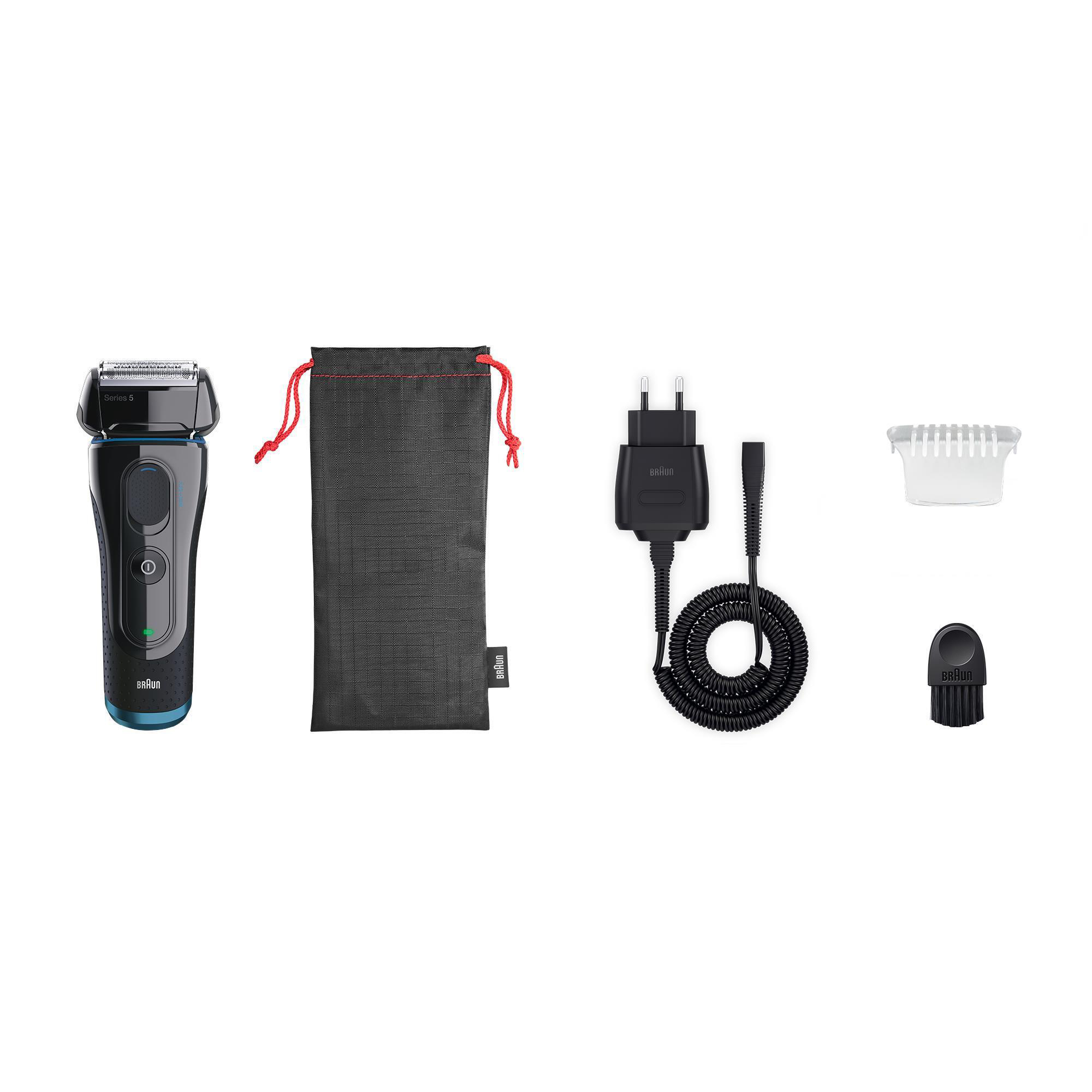 BRAUN Series 5 5040S Wet&Dry Rasierer Schwarz (3-fach-Schersystem, Reinigungsstation: Nein)