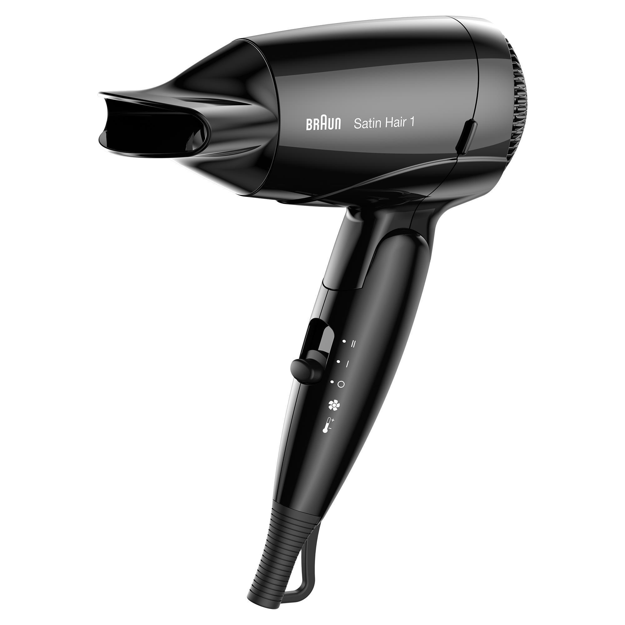 Haartrockner Schwarz Watt) 1 Hair Style&Go Satin 130 HD BRAUN (1200