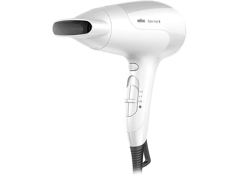 BRAUN Weiß HD 3 Weiß mit Satin Haartrockner MediaMarkt 380 Watt) Hair IONTEC Haartrockner (2000 |