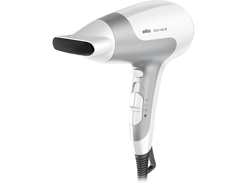 HD mit Watt) 580 (2500 BRAUN Haartrockner Hair 5 Satin IONTEC Weiß/Silber