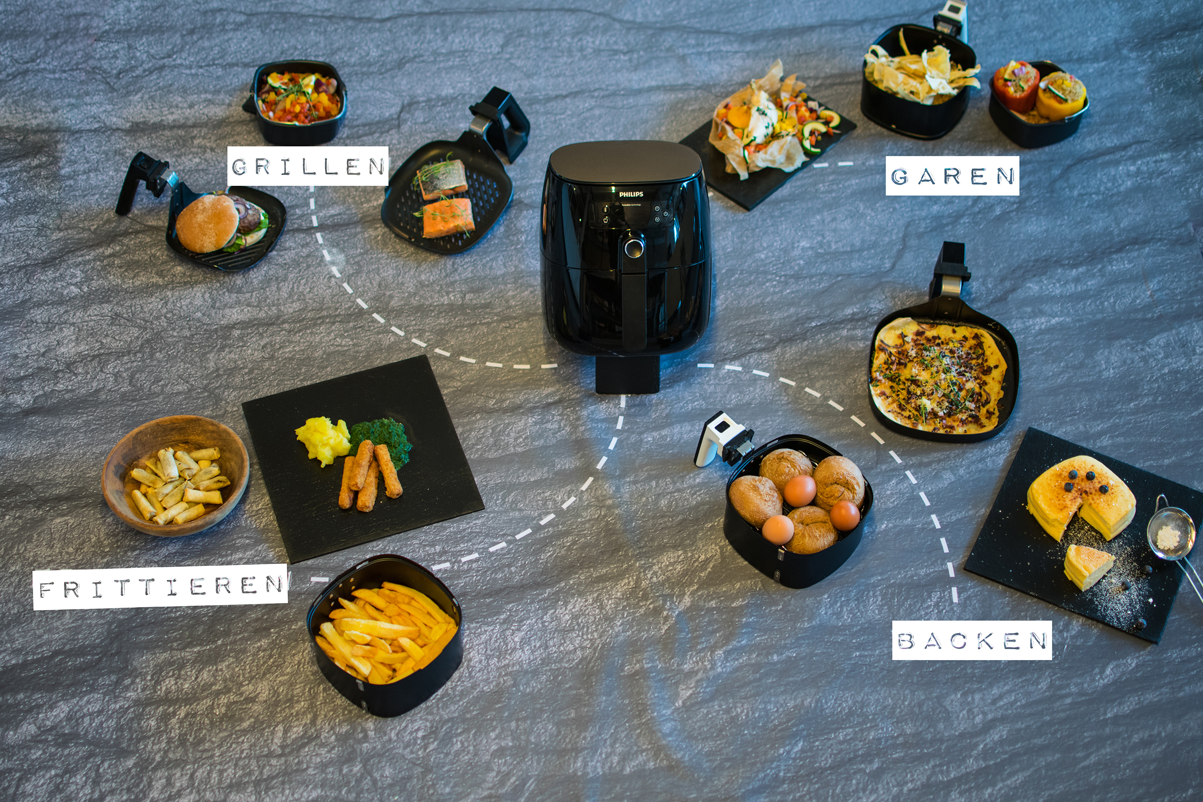 PHILIPS HD9641/90 Airfryer  Heißluftfritteuse 1425 Watt Schwarz