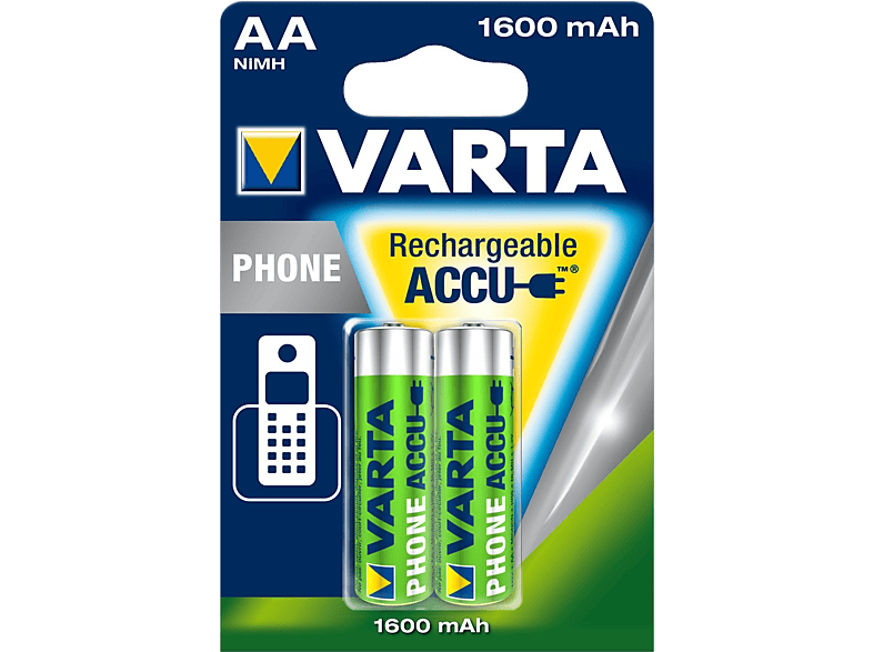 VARTA Oplaadbare batterijen AA Phone 1600 mAh HR6 2 stuks (58399.101.402)