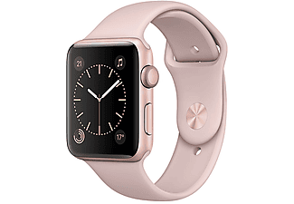 APPLE MQ112TU/A Watch Series 1, 42mm Roze Altın Rengi Alüminyum Kasa ve Kum Pembesi Spor Kordon