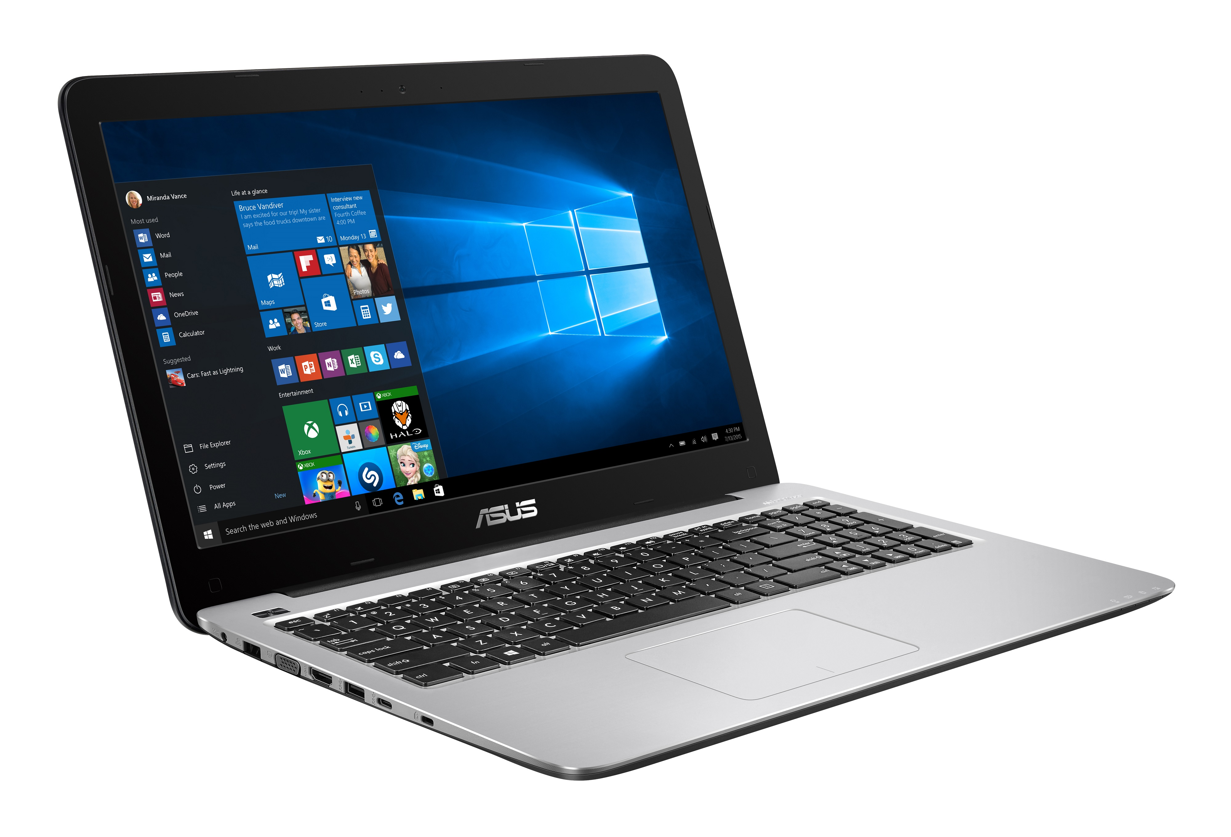 ASUS Notebook R558UQ-XO1283T, blau (90NB0BH2-M17350) - (Ausstellungsstück) Notebook, 15,6 Zoll, Intel® Core™ i7-7500U Prozessor
(4M Cache, bis zu 3.50 GHz), 8 GB, 256 GB SSD