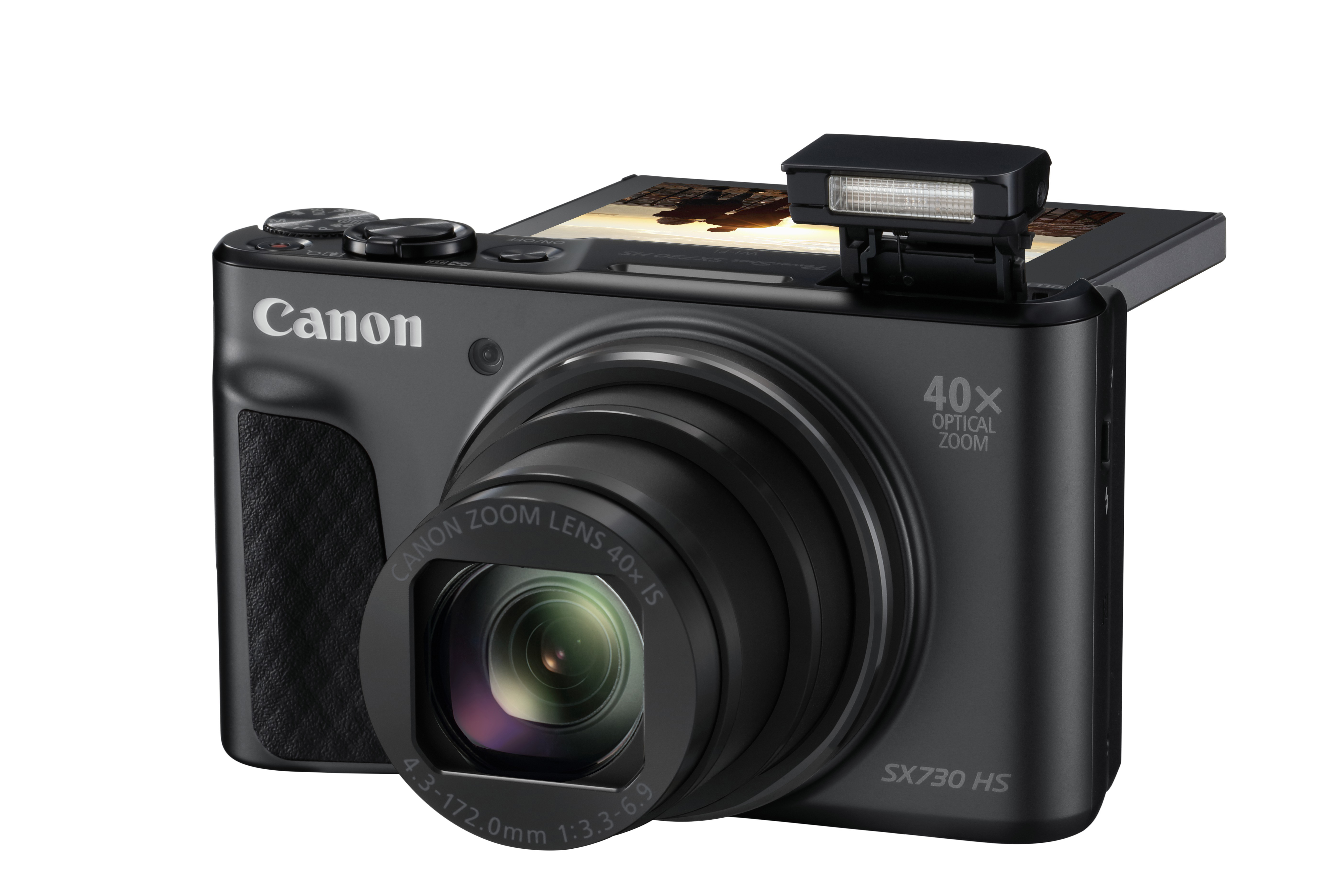 CANON PowerShot SX730 HS Digitalkamera Schwarz, 40fach opt. Zoom, LCD (TFT), WLAN