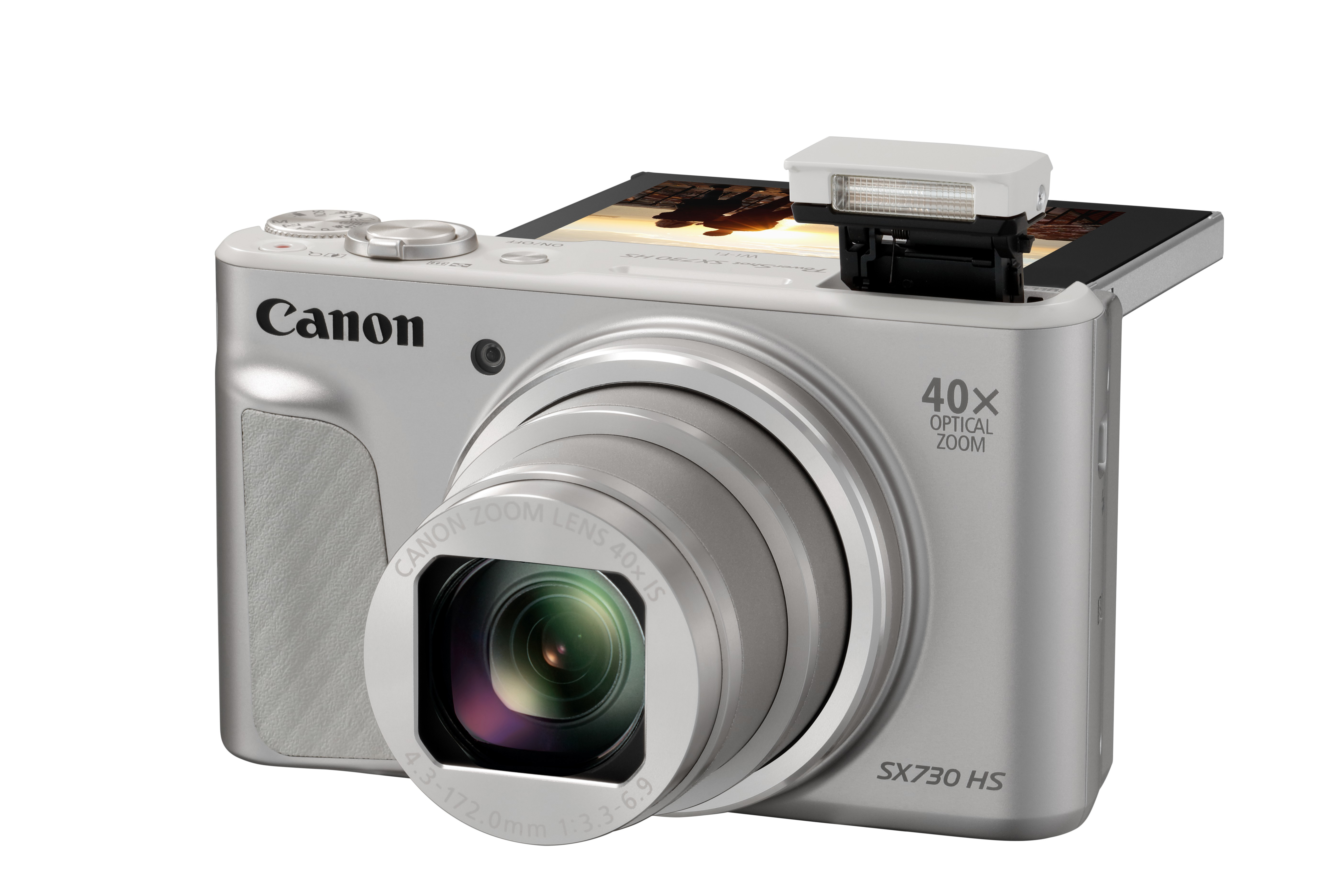 CANON PowerShot SX730 HS Digitalkamera Silber, 40fach opt. Zoom, LCD (TFT), WLAN