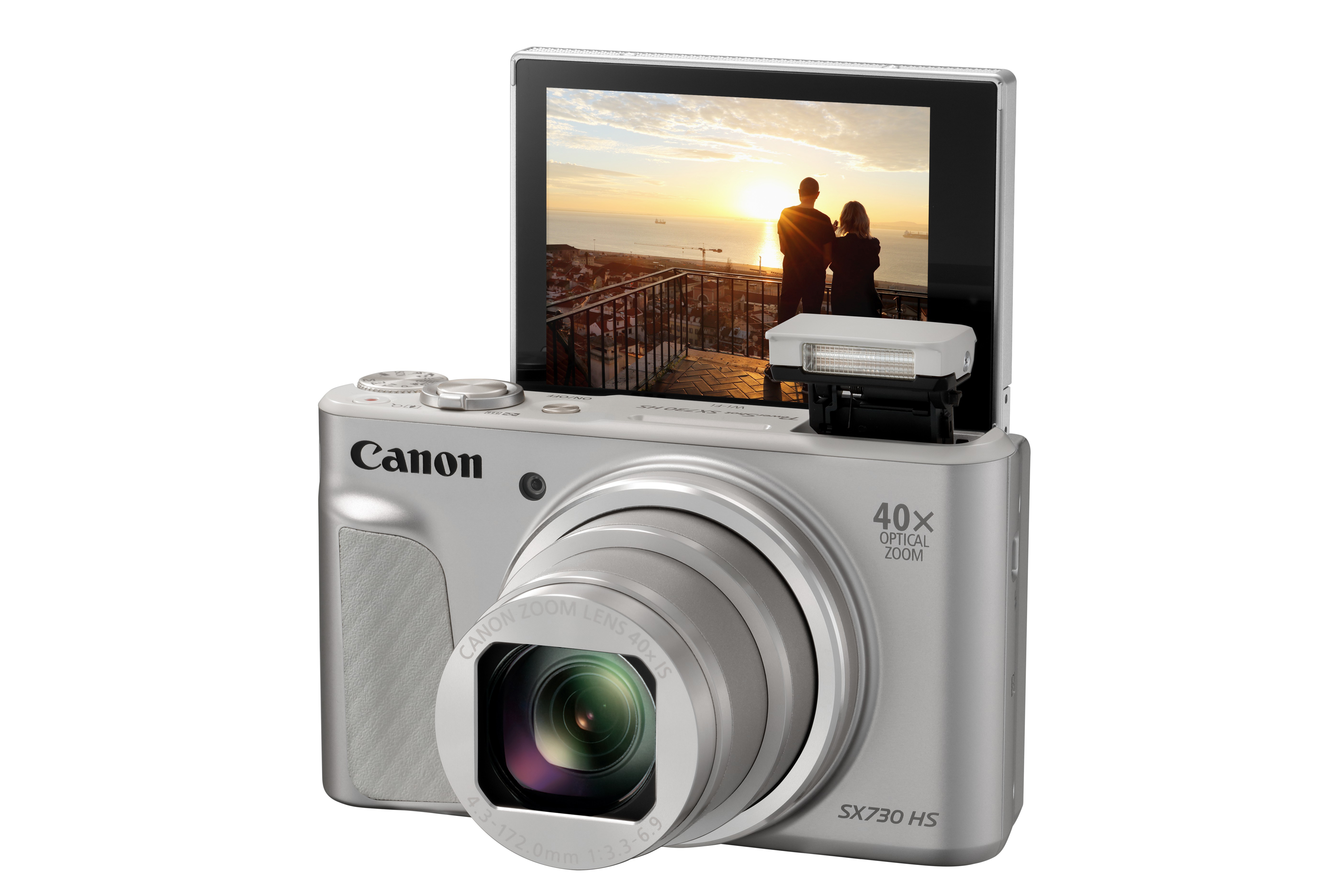 CANON PowerShot SX730 HS Digitalkamera Silber, 40fach opt. Zoom, LCD (TFT), WLAN