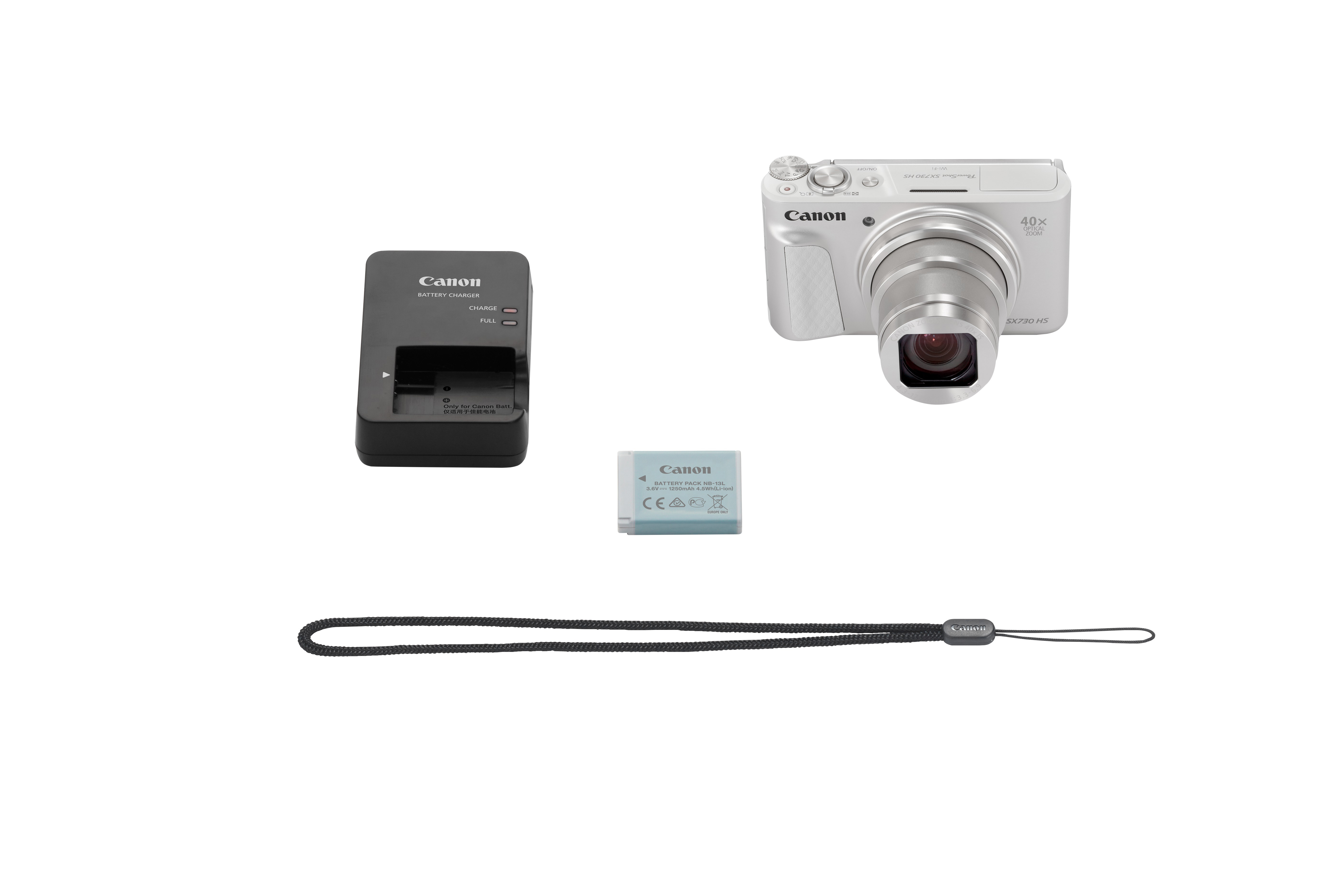 CANON PowerShot SX730 HS Digitalkamera Silber, 40fach opt. Zoom, LCD (TFT), WLAN