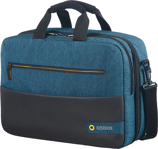 AMERICAN TOURISTER 3 - Way Boarding bag fekete- kék 15" notebook hátizsáktáska 