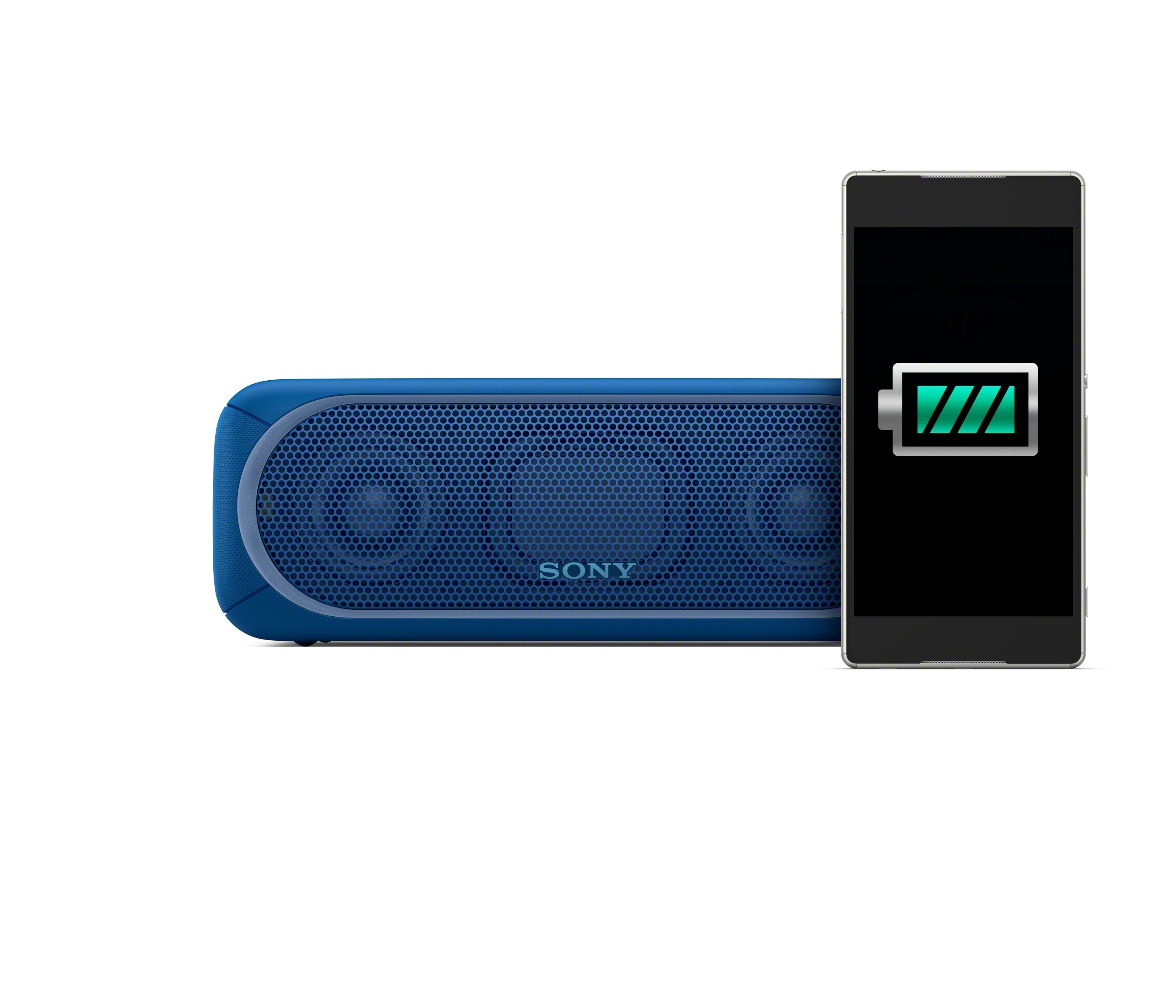 SONY SRS-XB30 Wireless Party Chain Bluetooth Lautsprecher, Blau, Wasserfest