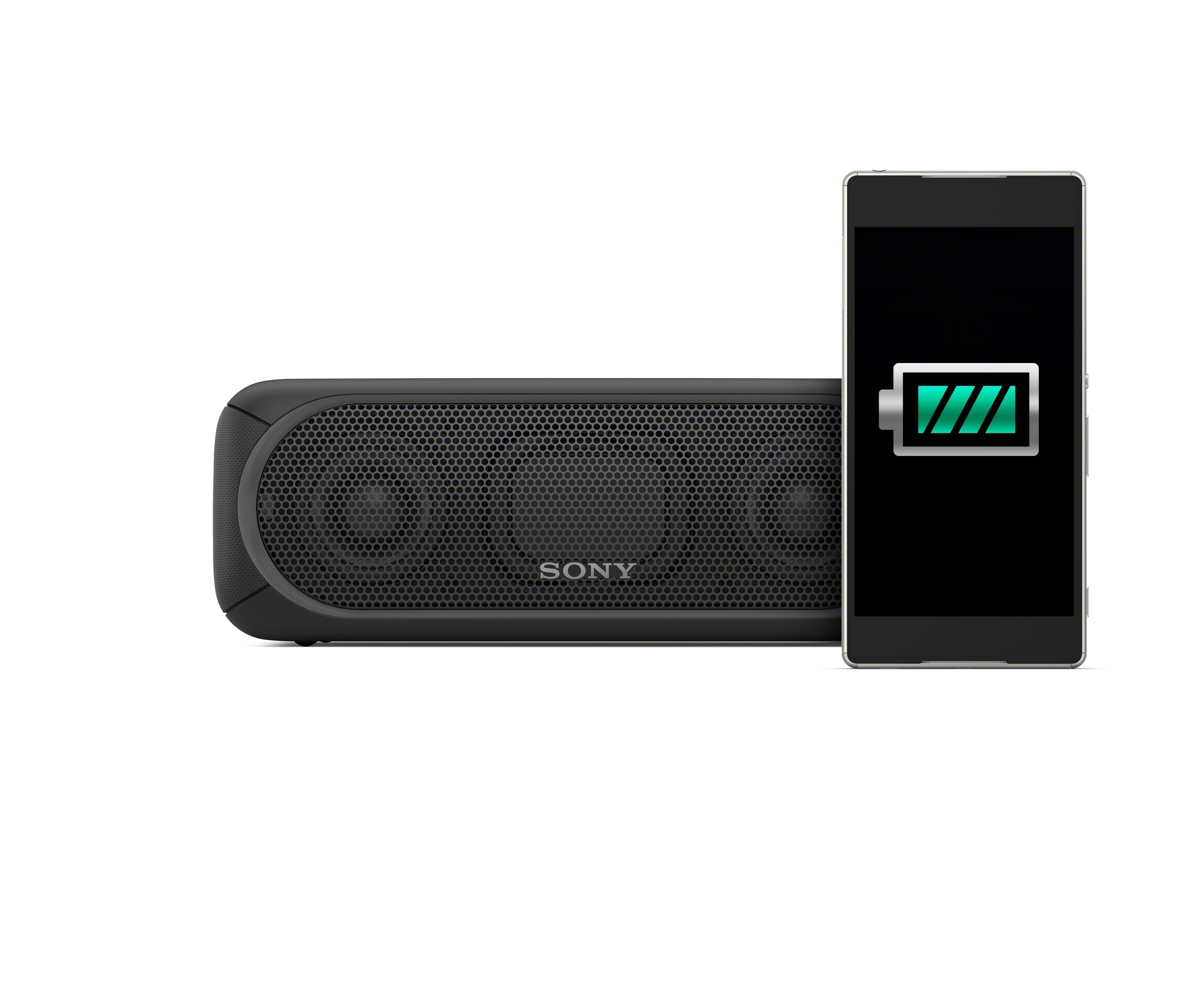 SONY SRS-XB30 Wireless Party Chain Bluetooth Lautsprecher, Schwarz, Wasserfest