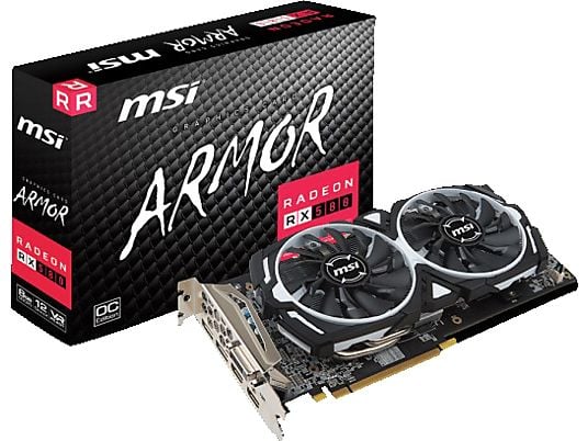 MSI Radeon RX 580 Armor 8GB OC (V341-064R) (AMD, Grafikkarte)