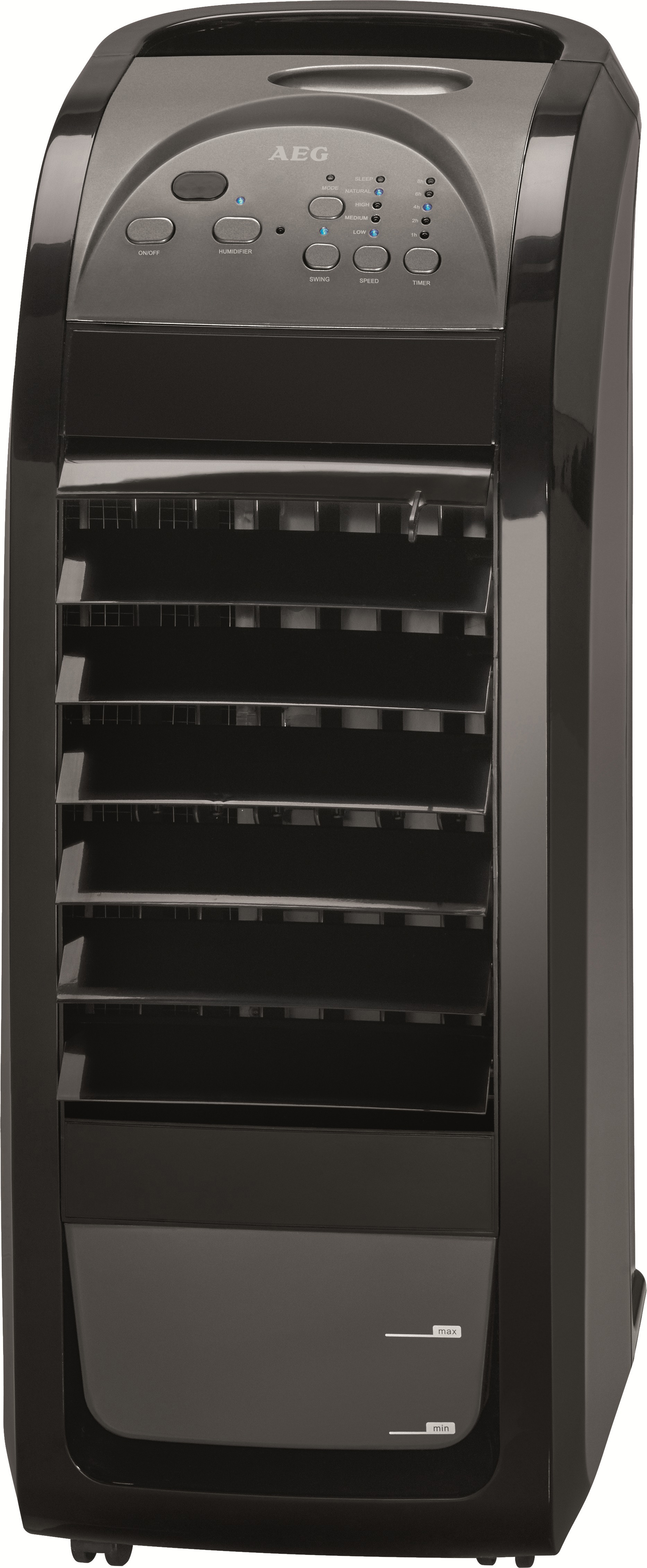 AEG LK 5689 Luftkühler, Luftbefeuchter und Luftreiniger (3-in-1-Gerät) Schwarz/Anthrazit (70 Watt, Raumgröße: 47 m³)