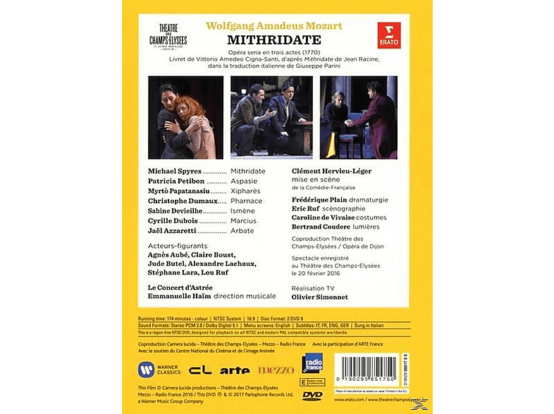 Thumbnail - Michael Spyres, Patricia Petibon, Le Concert D`Astrée, Myrto Papatanasiu, Dumaux Christophe - Mithridate (DVD)