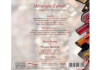 Beasley,Marco/Pitzl,Pierre/Private Musicke - Meraviglia d'amore-Italian Love Songs  - (CD)