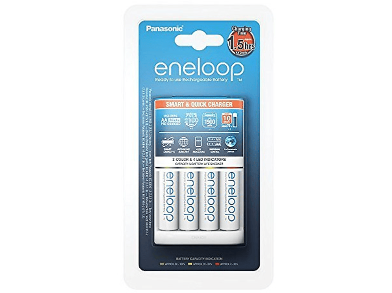 PANASONIC eneloop K-KJ55MCC40E gyorstöltő + 4xAA akkumulátor