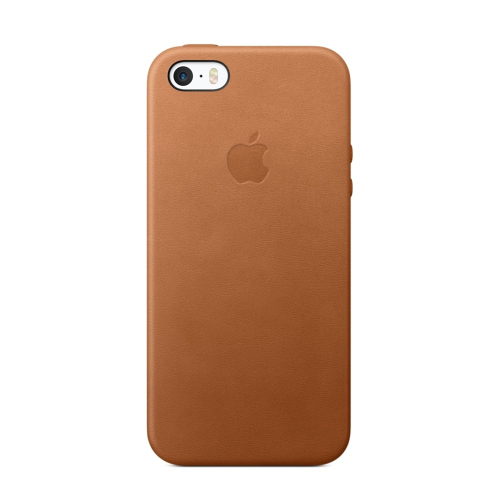 APPLE Leder Case, Backcover, Apple, iPhone SE (2016), Sattelbraun